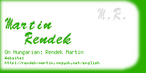 martin rendek business card